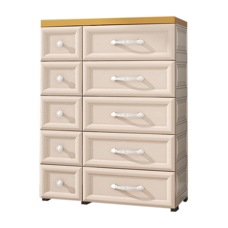 Scandinavian Plastic Nursery Dresser Vertical Kids Furniture with Drawers for Bedroom