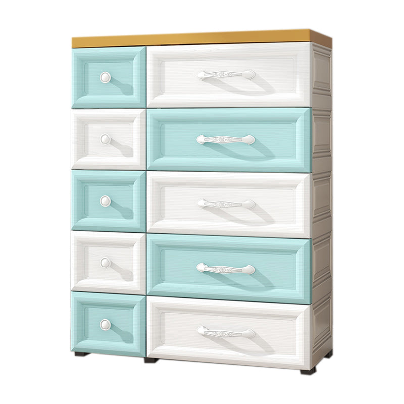 Scandinavian Plastic Nursery Dresser Vertical Kids Furniture with Drawers for Bedroom