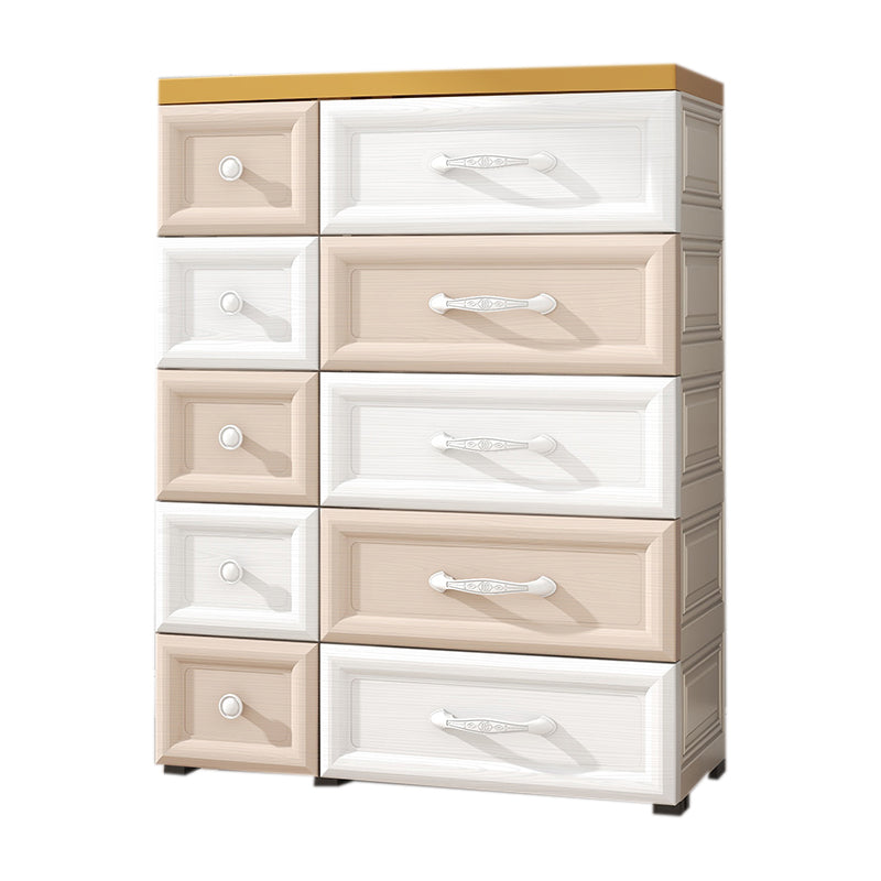 Scandinavian Plastic Nursery Dresser Vertical Kids Furniture with Drawers for Bedroom