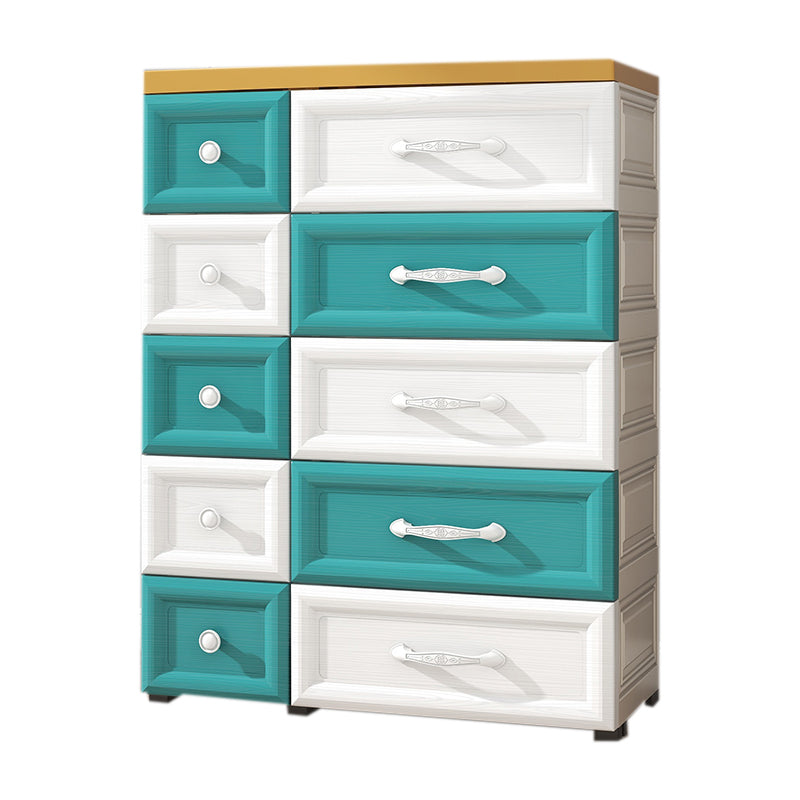 Scandinavian Plastic Nursery Dresser Vertical Kids Furniture with Drawers for Bedroom