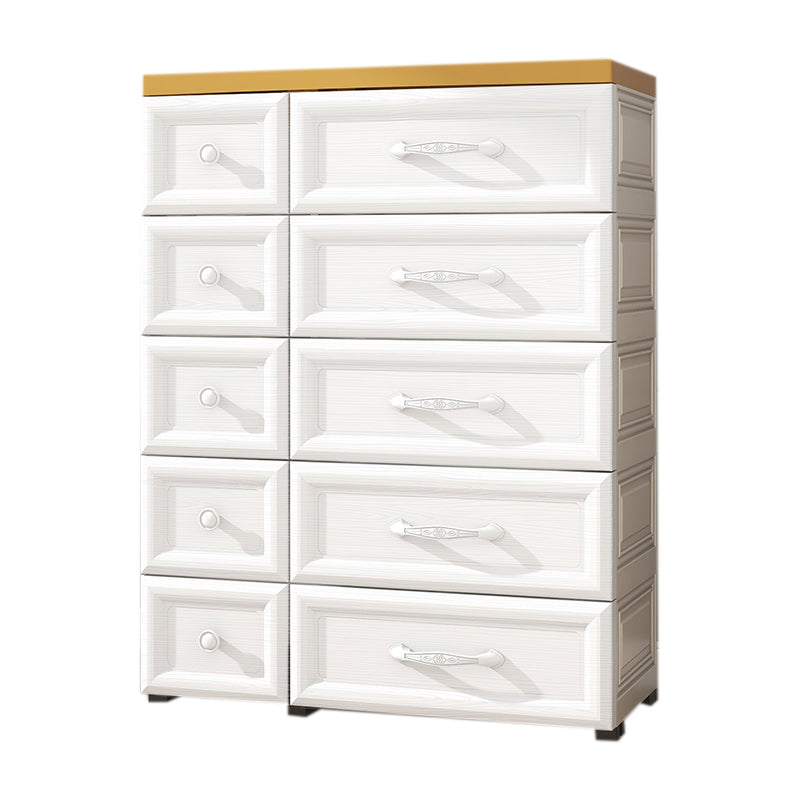 Scandinavian Plastic Nursery Dresser Vertical Kids Furniture with Drawers for Bedroom