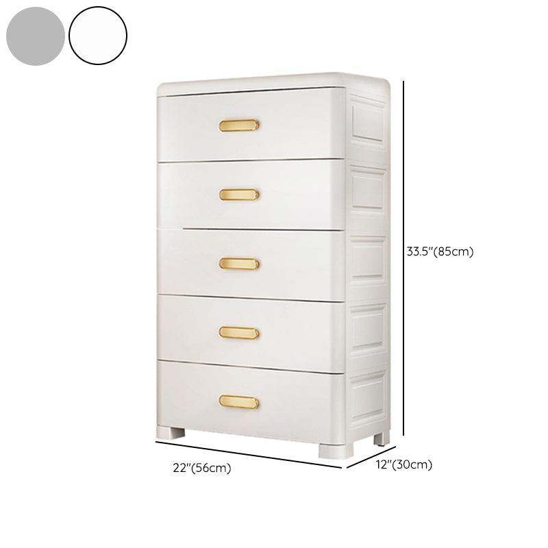 Modern Nursery Dresser Plastic Kids Furniture with Drawers for Bedroom