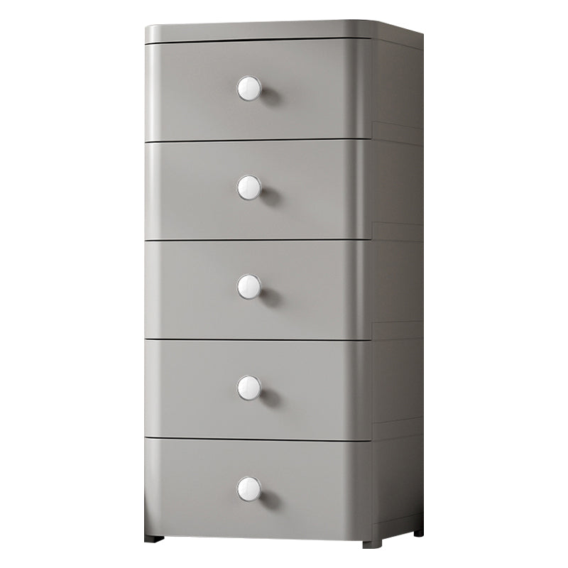 Contemporary Nursery Dresser Plastic Vertical Kids Nightstand with Drawers for Bathroom