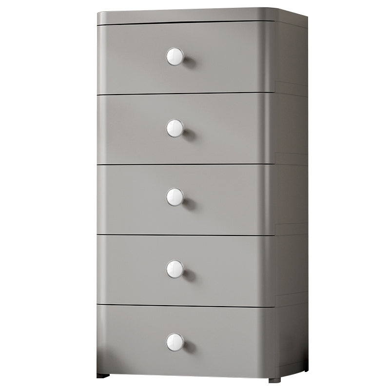 Contemporary Nursery Dresser Plastic Vertical Kids Nightstand with Drawers for Bathroom