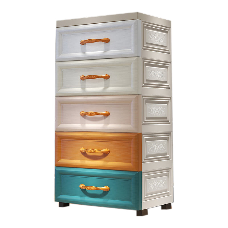 Ultra-Modern Nursery Dresser Plastic Kids Furniture with Drawers for Bedroom