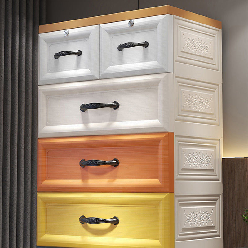 Ultra-Modern Nursery Dresser Plastic Kids Furniture with Drawers for Bedroom