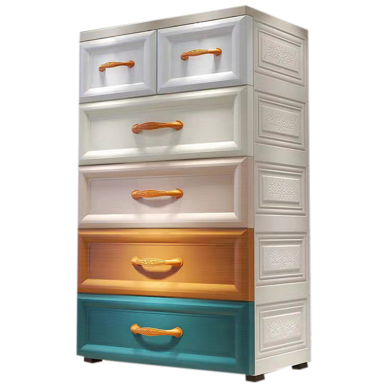 Ultra-Modern Nursery Dresser Plastic Kids Furniture with Drawers for Bedroom