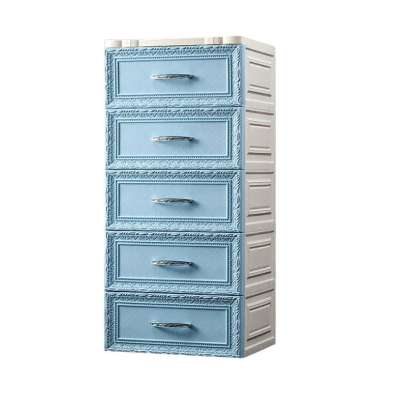 Scandinavian Plastic Kids Dressers Vertical Kids Furniture with Drawers