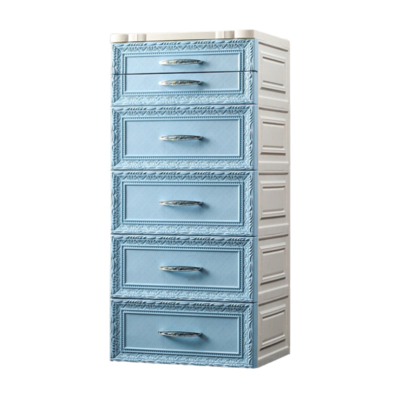 Scandinavian Plastic Kids Dressers Vertical Kids Furniture with Drawers