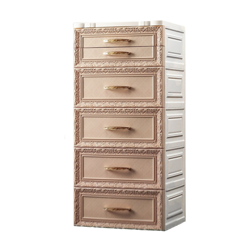 Scandinavian Plastic Kids Dressers Vertical Kids Furniture with Drawers