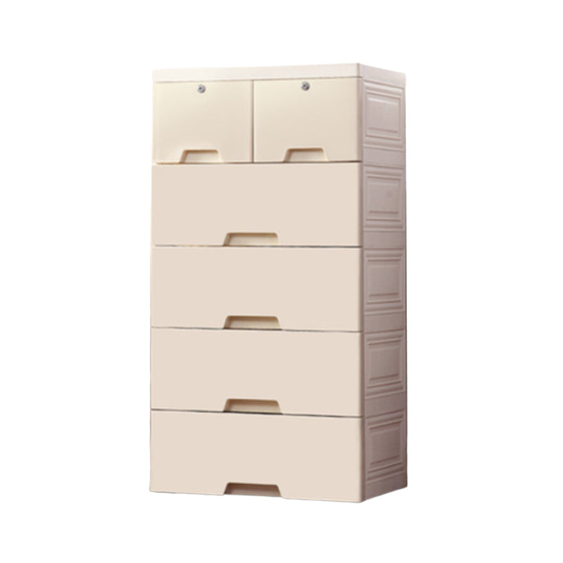 Modern Kids Nightstand Plastic Chest Nursery Dresser with 5/6 Drawers