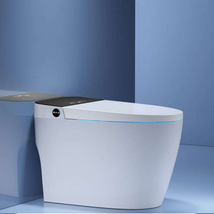 Contemporary Elongated White Heated Seat Floor Standing Bidet