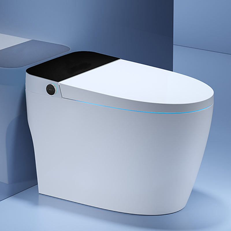 Contemporary Elongated White Heated Seat Floor Standing Bidet