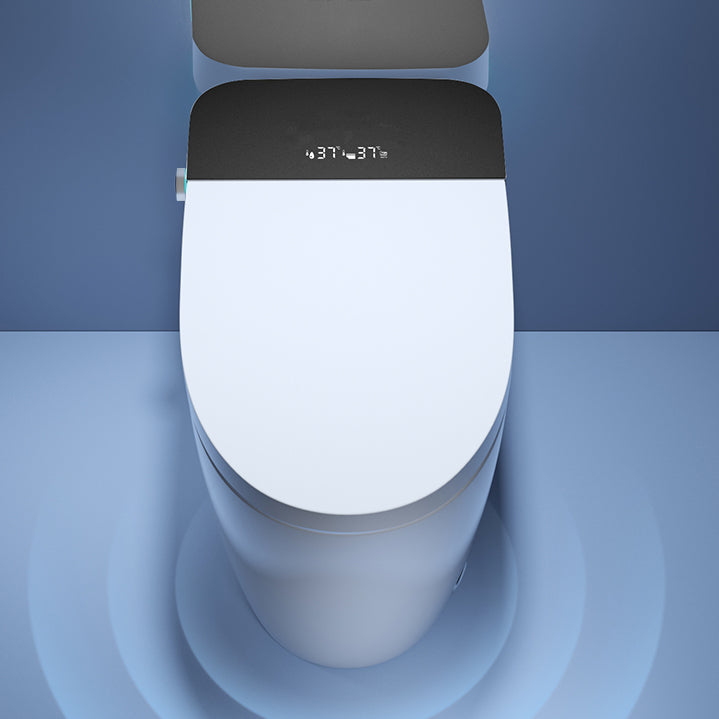 Contemporary Elongated White Heated Seat Floor Standing Bidet