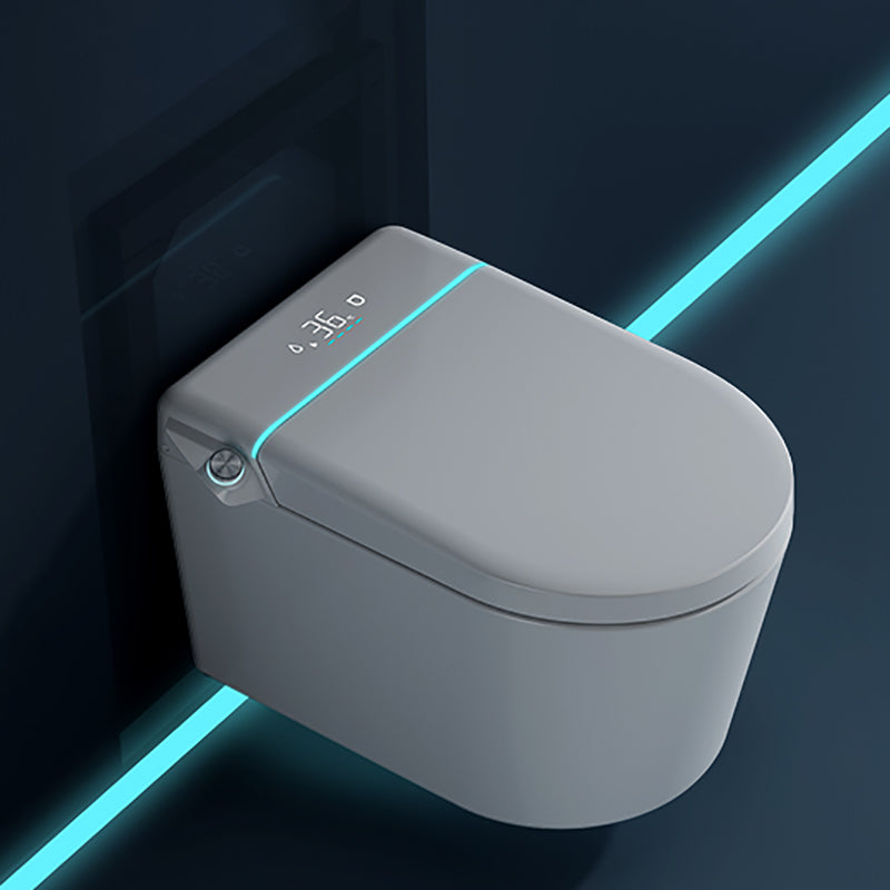 Modern Elongated Wall Hung Toilet Set with Foot Sensor Flushing Type