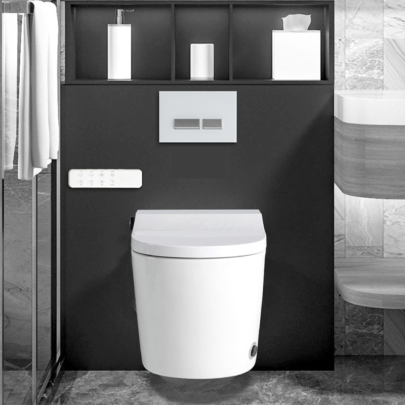 Modern Elongated Wall Hung Toilet Set with Remote Control Included