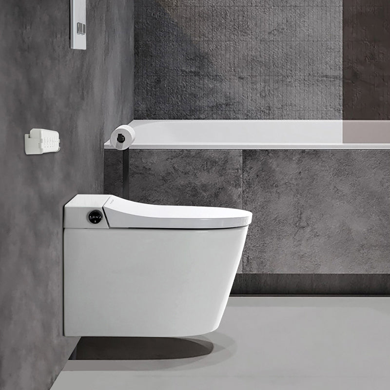 Modern Elongated Wall Hung Toilet Set with Remote Control Included