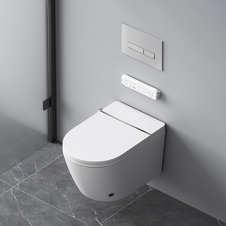 Contemporary Elongated White Heated Seat Dryer Wall Mounted Bidet