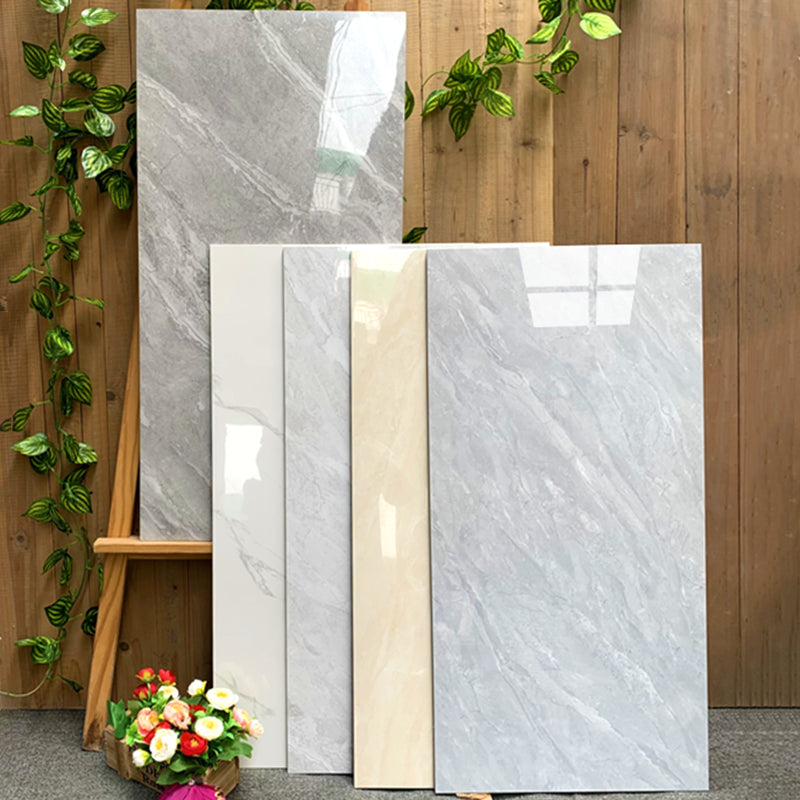 Marble Appearance Singular Tile Mirrored Rectangular Wall Tile