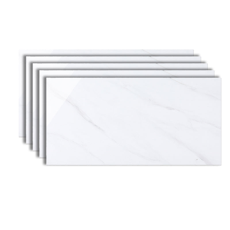 Marble Appearance Singular Tile Straight Edge Rectangular Floor Tile