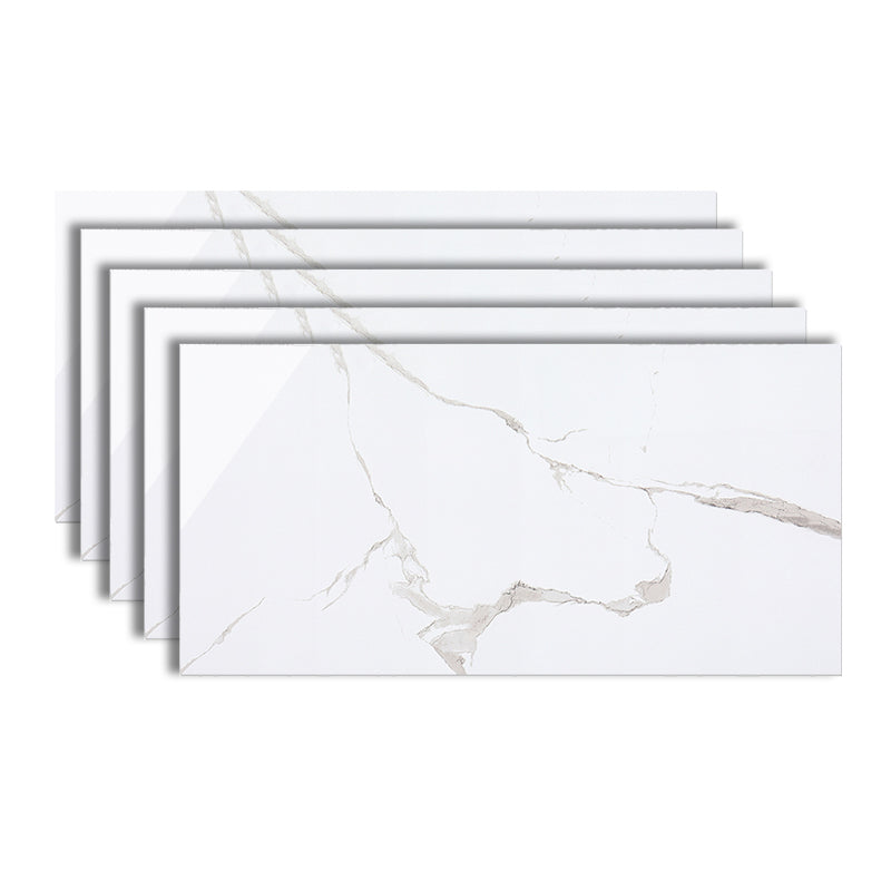 Marble Appearance Singular Tile Straight Edge Rectangular Floor Tile