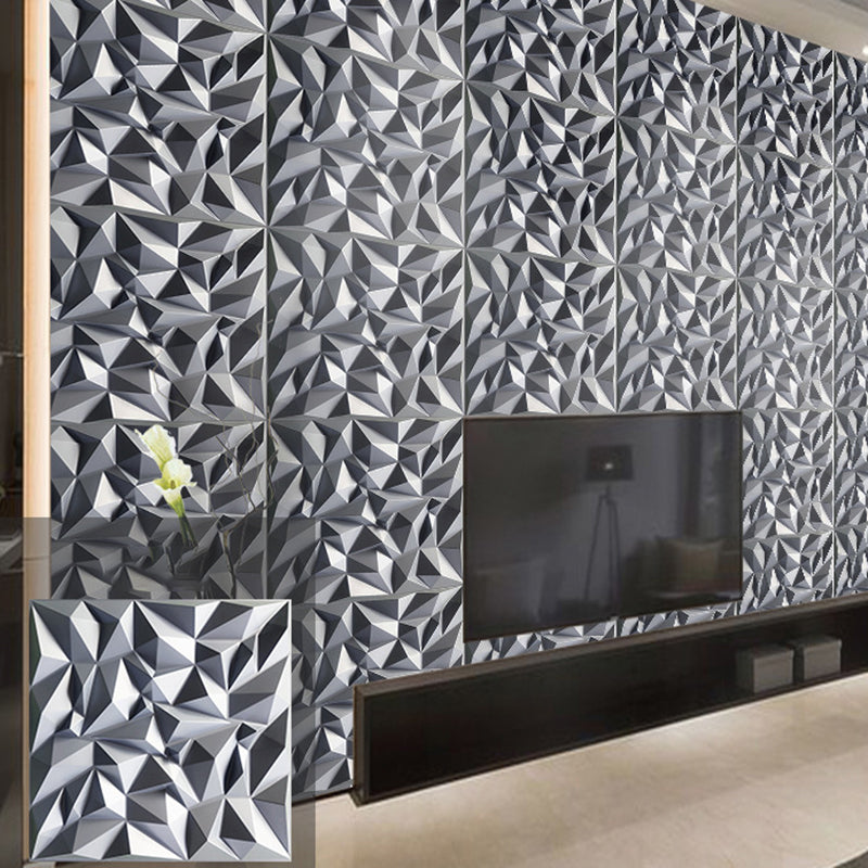 Modern Square Interior Wall Paneling Peel and Stick 3D Embossed Wall Paneling