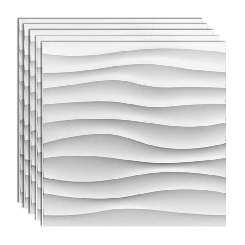 Modern Square Wall Paneling Peel and Stick Texture Pattern Wall Paneling