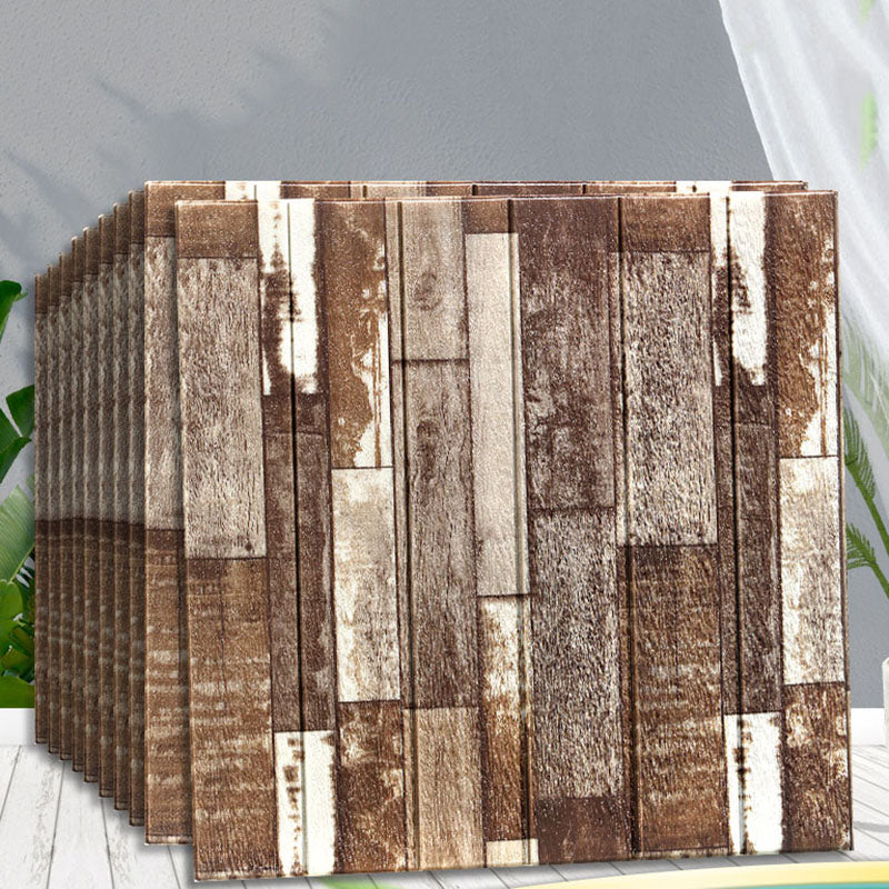 Modern Wall Paneling Peel and Stick Wood Effect Design Rectangle Wall Paneling