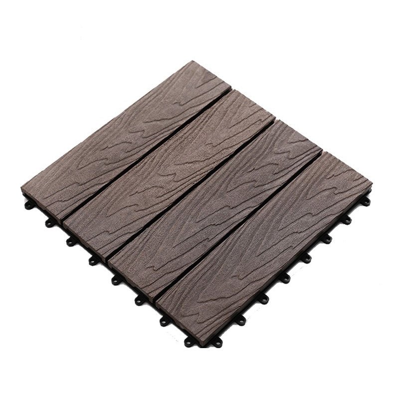 Floor Bullnose Click Lock Wire Brushed Wooden Flooring Tiles