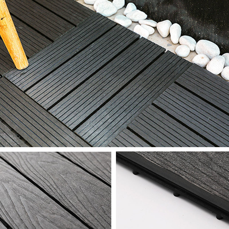 Floor Bullnose Click Lock Wire Brushed Wooden Flooring Tiles