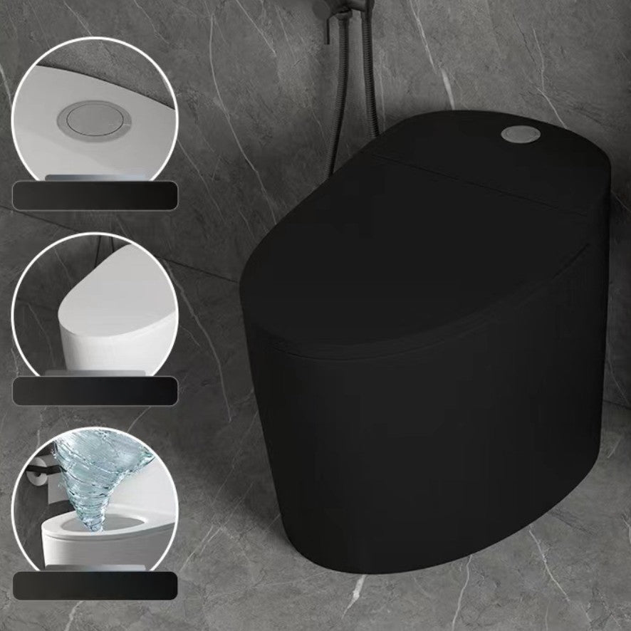 Modern Ceramic Toilet Floor Mounted Skirted Urine Toilet with Toilet Seat