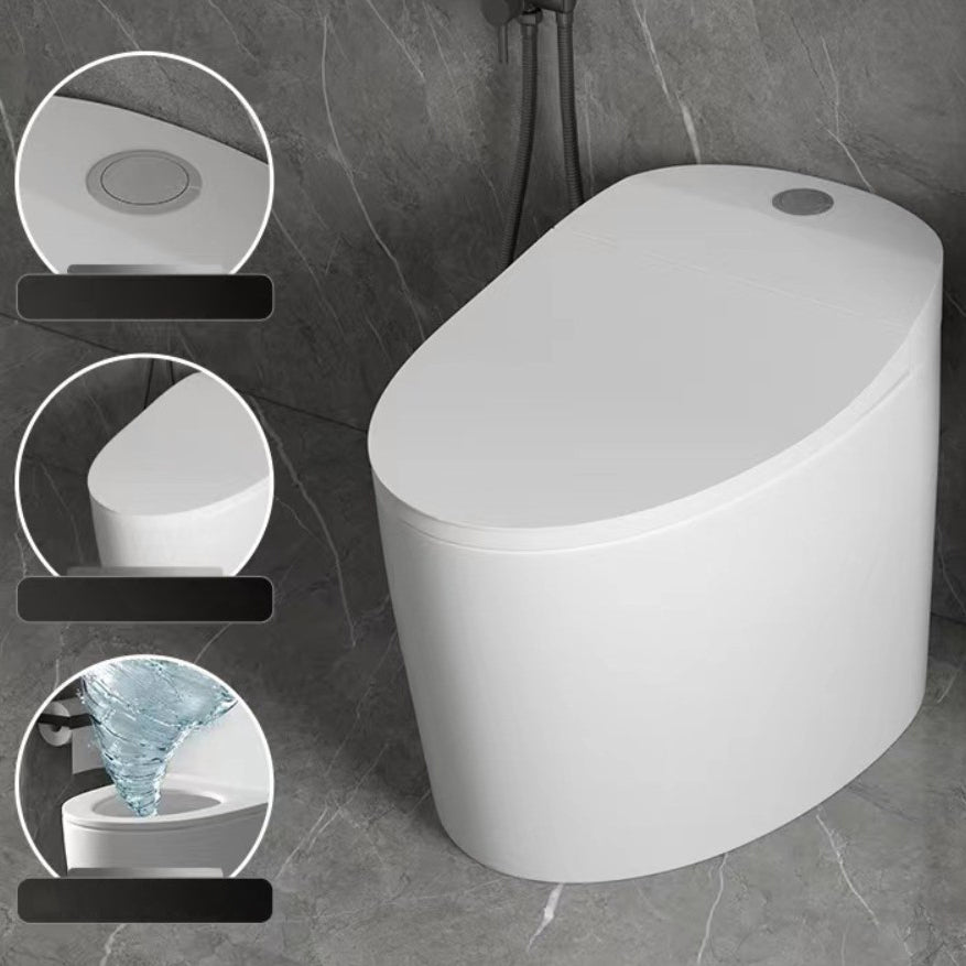 Modern Ceramic Toilet Floor Mounted Skirted Urine Toilet with Toilet Seat