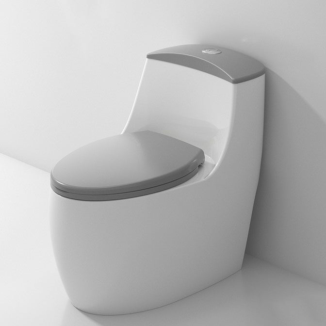 Modern Toilet Floor Mounted One Piece Skirted Urine Toilet with Toilet Seat