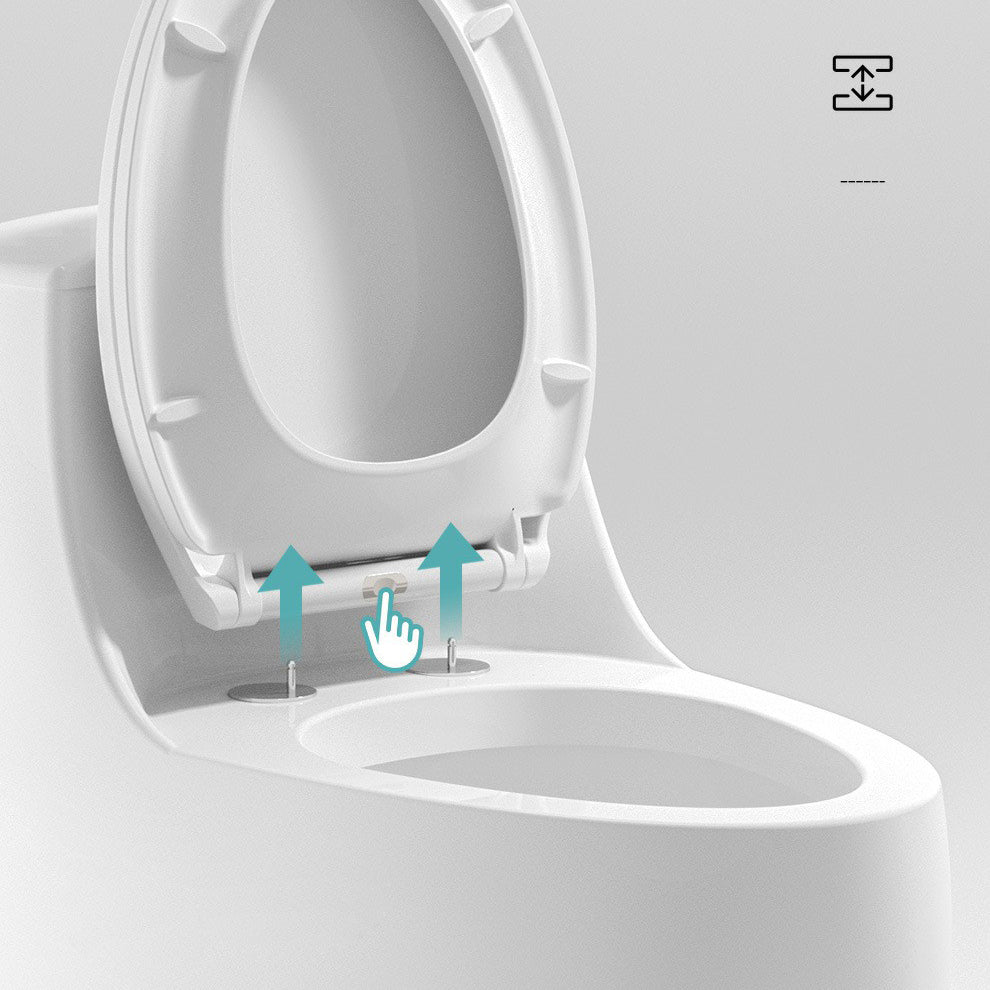 Modern Toilet Floor Mounted One Piece Skirted Urine Toilet with Toilet Seat