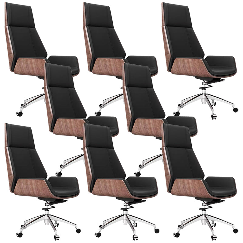 Contemporary No Arm Executive Chair Wheels Included Managers Chair for Office