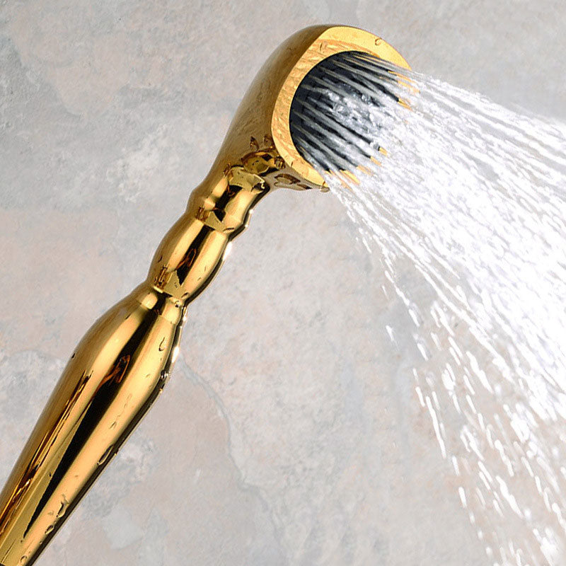 All-Copper Single-Function Handheld Shower Head European-Style Antique Rain Shower Head