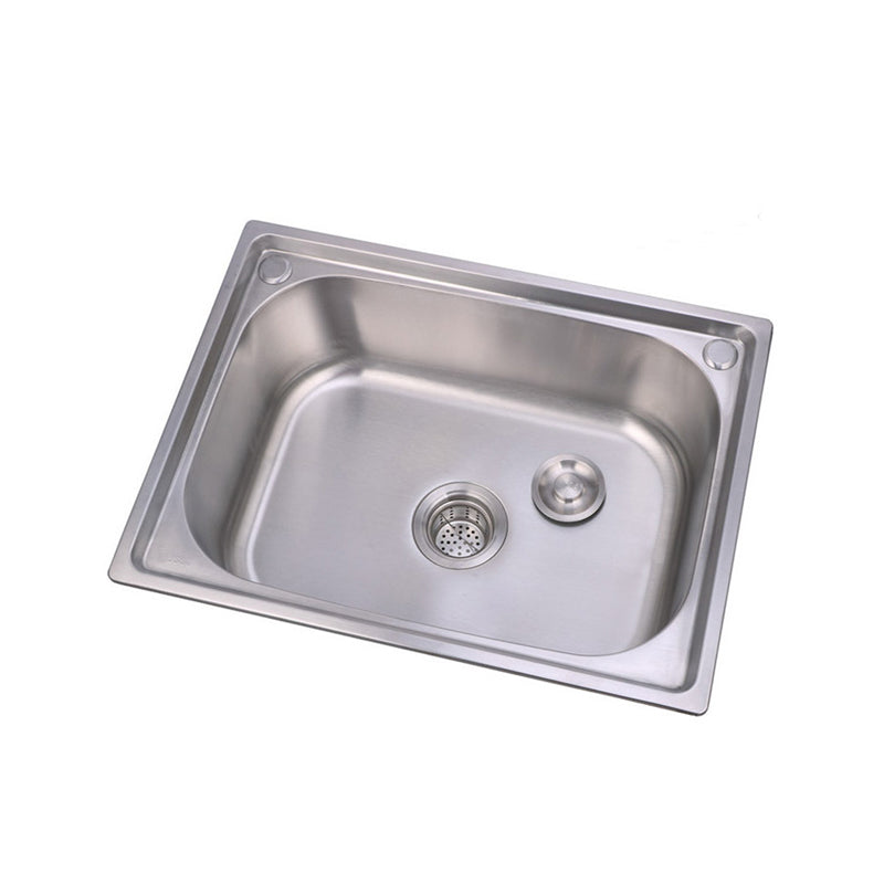 Scratchproof Kitchen Sink Stainless Steel 1 Holes Drop-In Kitchen Sink Only