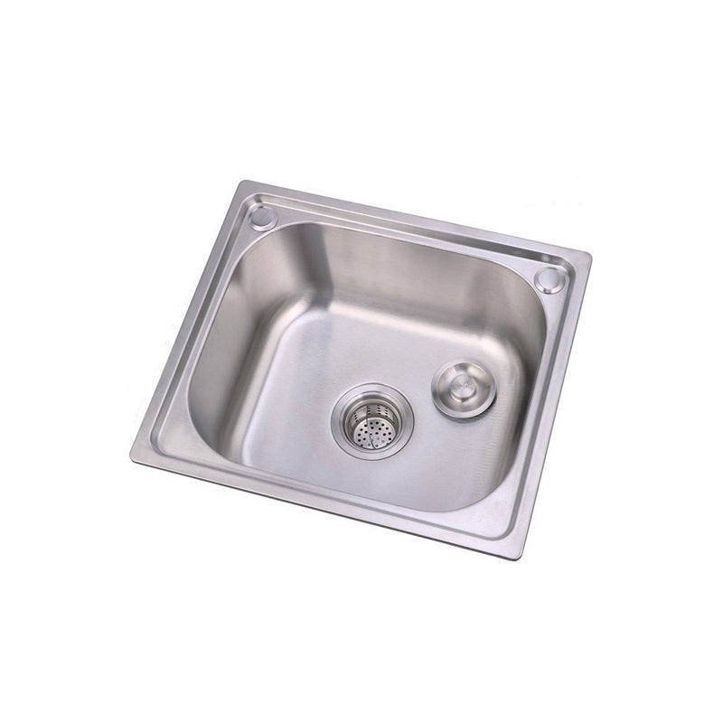 Scratchproof Kitchen Sink Stainless Steel 1 Holes Drop-In Kitchen Sink Only