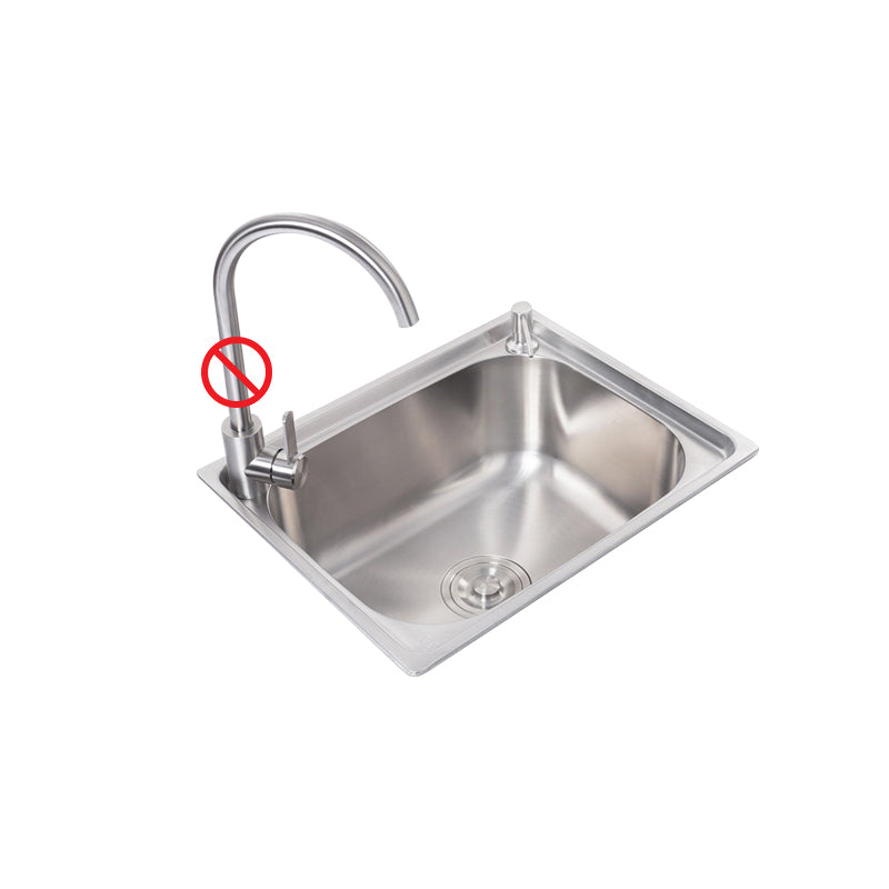 Scratchproof Kitchen Sink Stainless Steel 1 Holes Drop-In Kitchen Sink Only