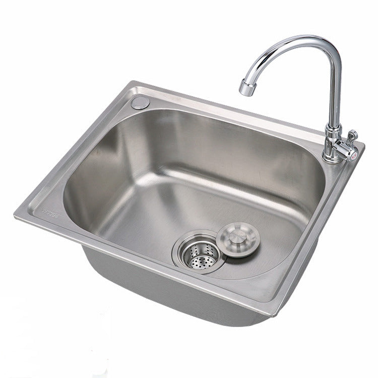 Scratchproof Kitchen Sink Stainless Steel 1 Holes Drop-In Kitchen Sink Only