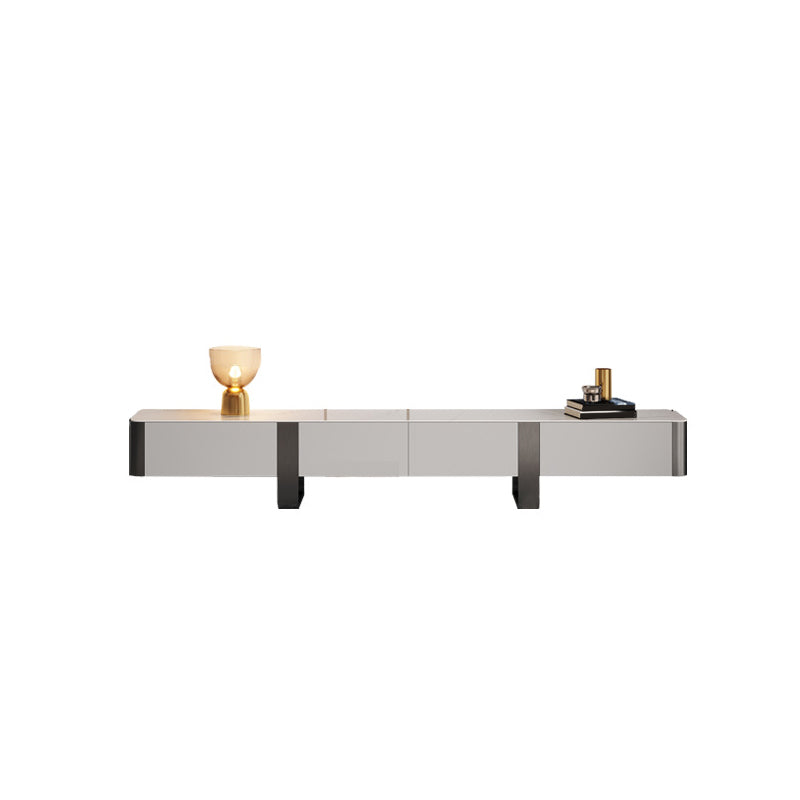 Glam Media Console Stone TV Stand with Drawers for Living Room