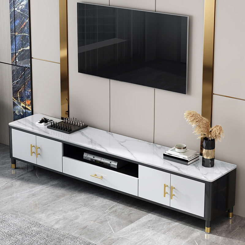 Glam TV Media Console Open Storage TV Console for Living Room