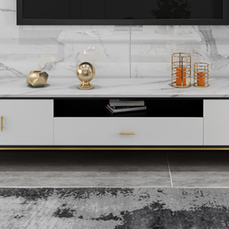 Glam TV Media Console Open Storage TV Console for Living Room