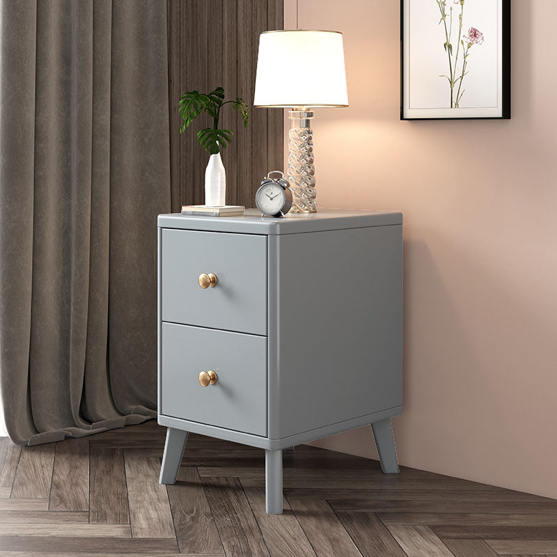 Glam Accent Table Nightstand Antique Finish Bed Nightstand with Legs