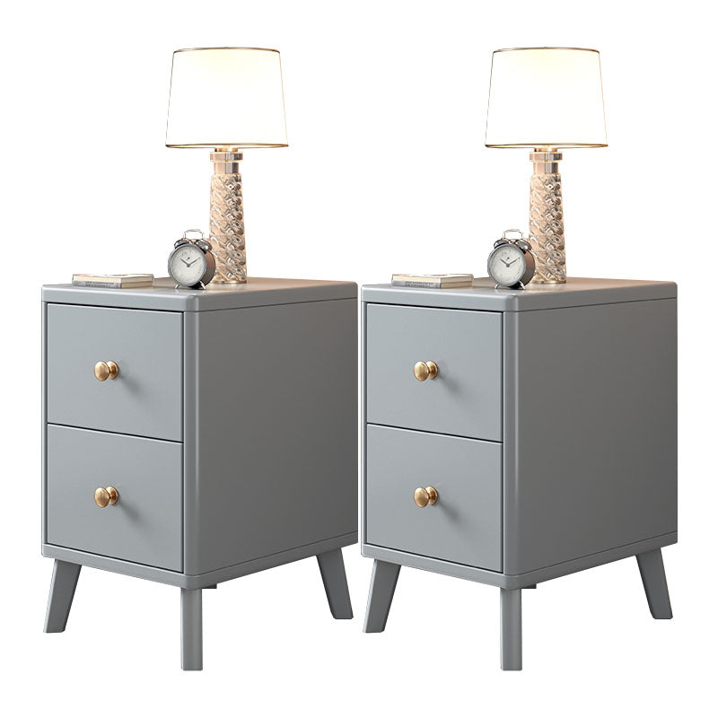 Glam Accent Table Nightstand Antique Finish Bed Nightstand with Legs