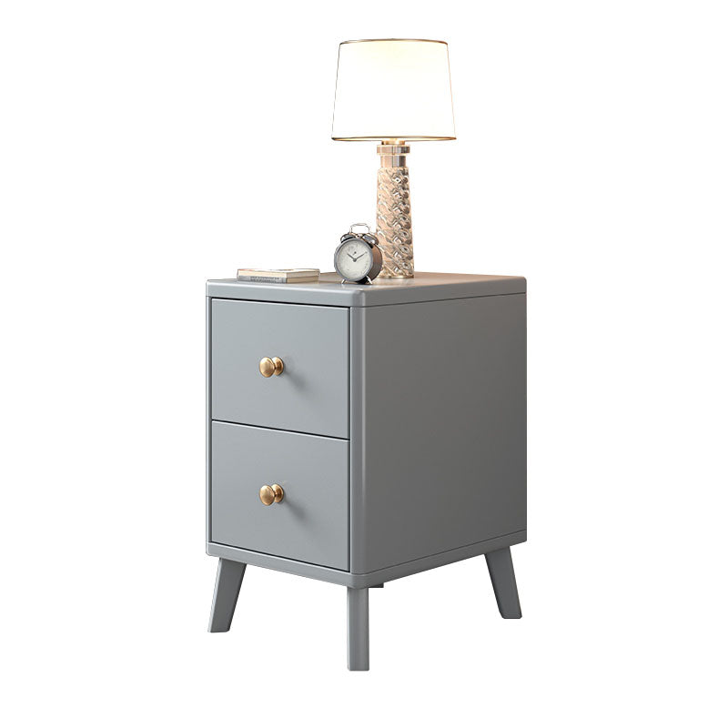 Glam Accent Table Nightstand Antique Finish Bed Nightstand with Legs