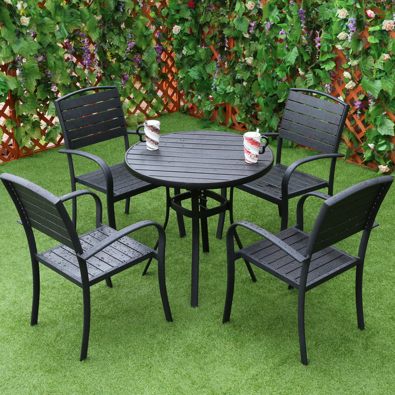 Industrial Patio Dining Chair Set of 1/2/4/6/8 Industrial Metal Dining Side Chair