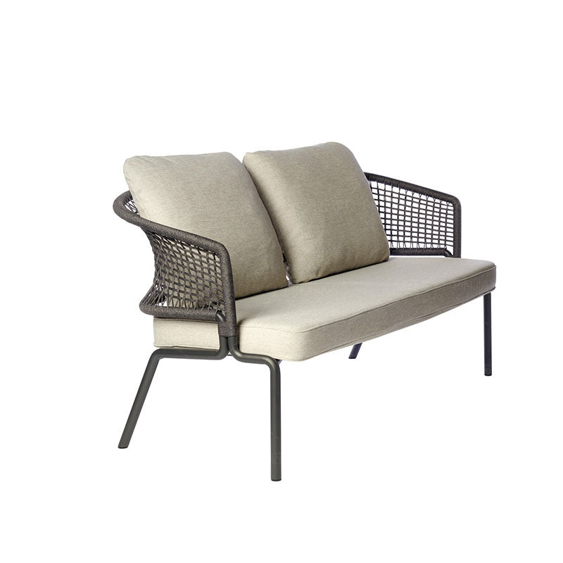 Contemporary Patio Sofa Water Resistant White Outdoor Patio Sofa