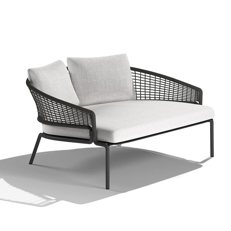 Contemporary Patio Sofa Water Resistant White Outdoor Patio Sofa