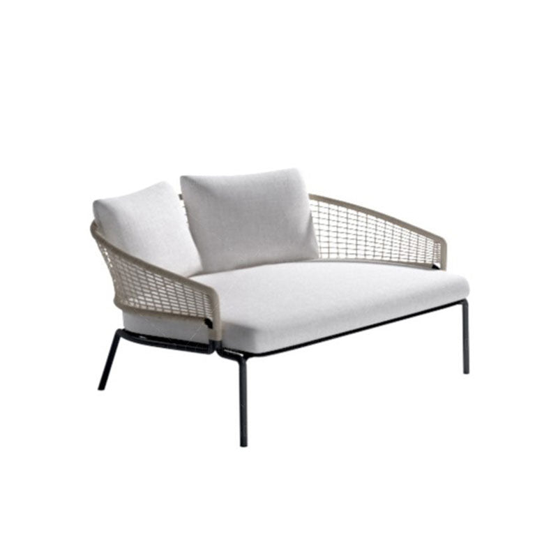 Contemporary Patio Sofa Water Resistant White Outdoor Patio Sofa